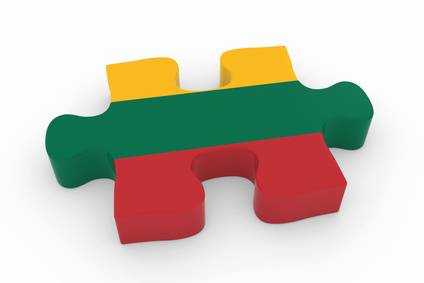 Lithuanian Flag Puzzle Piece - Flag of Lithuania Jigsaw Piece 3D Illustration